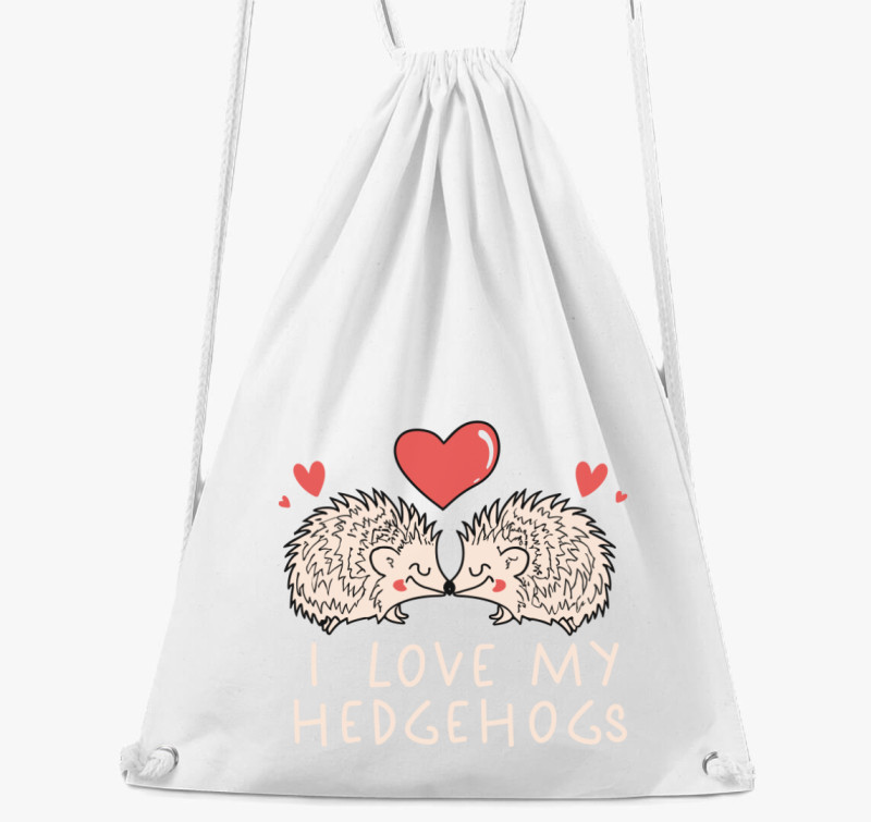 I love my hedgehogs tornazsák — Fehér