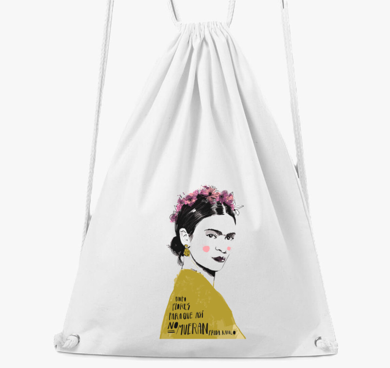 Frida Kahlo tornazsák — Fehér