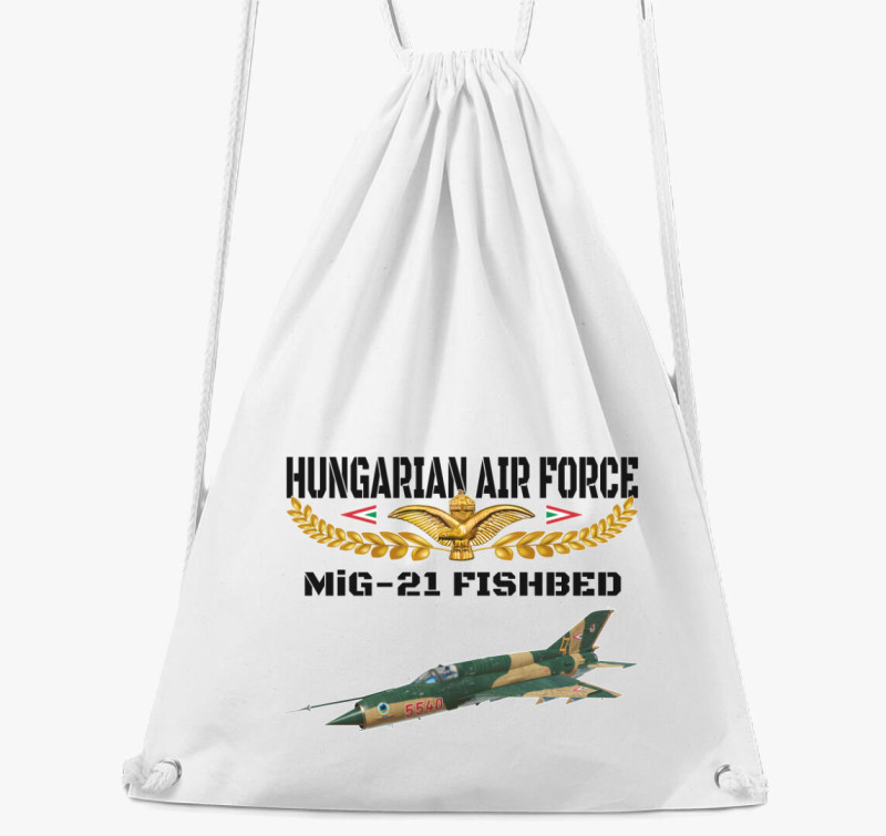 Aranysas MiG-21 tornazsák — Fehér