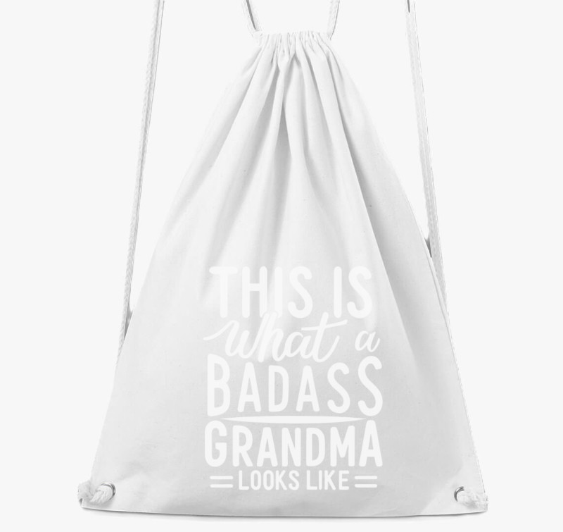 Badass Grandma look tornazsák — Fehér