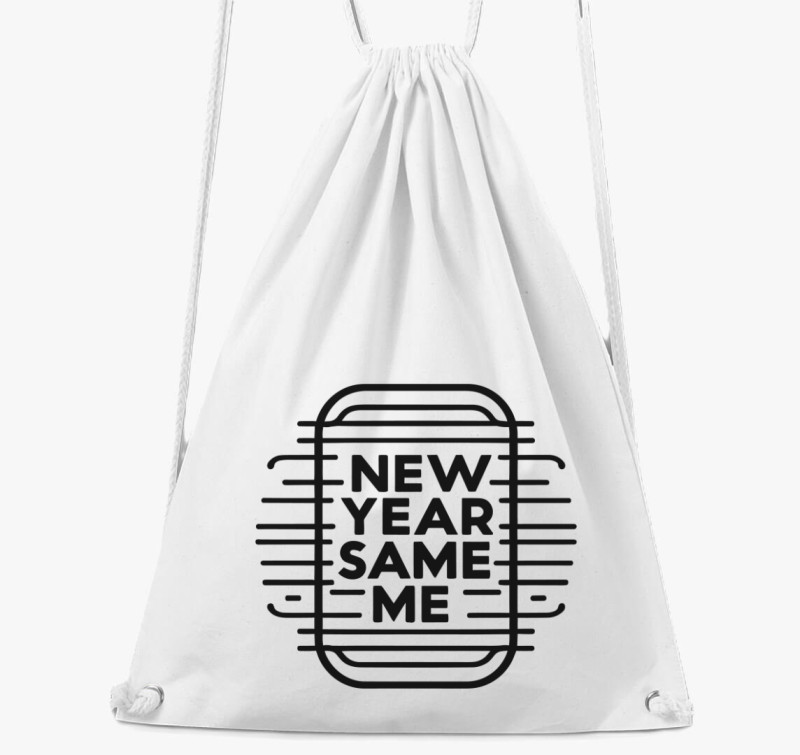 New Year Same Me tornazsák — Fehér