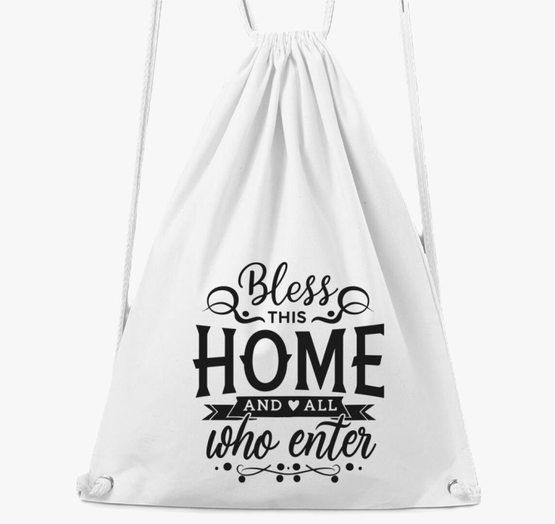Bless this home tornazsák — Fehér