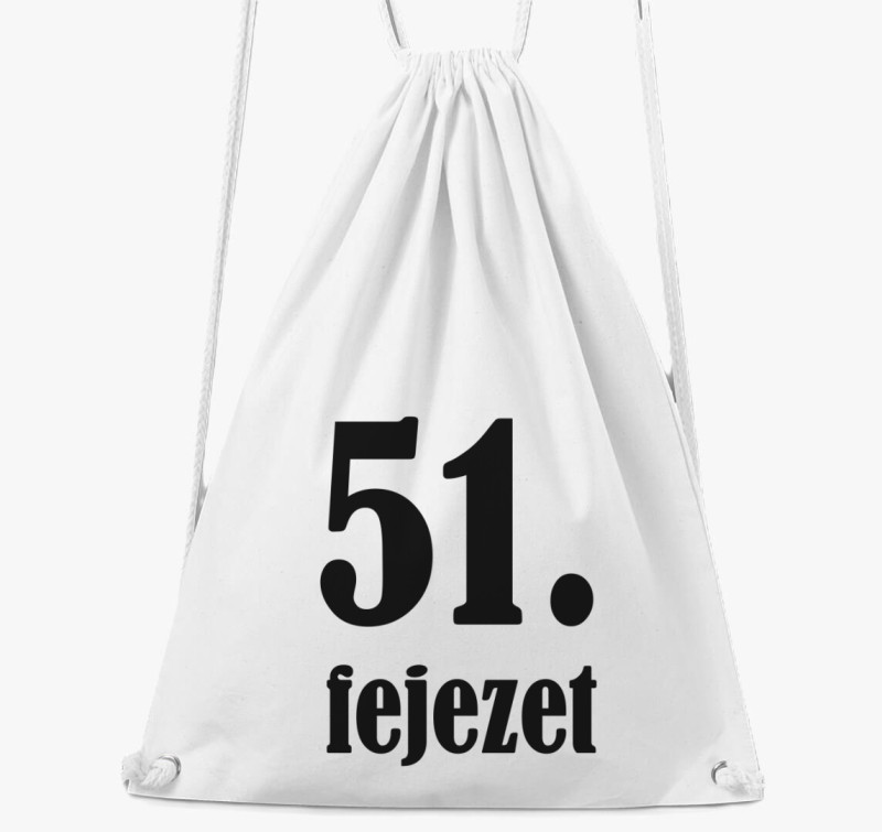 Születésnap fejezet tornazsák — Fehér