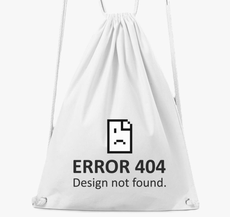Error 404 Design Not Found tornazsák — Fehér