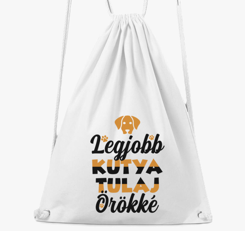 Legjobb kutya tulaj örökké tornazsák — Fehér