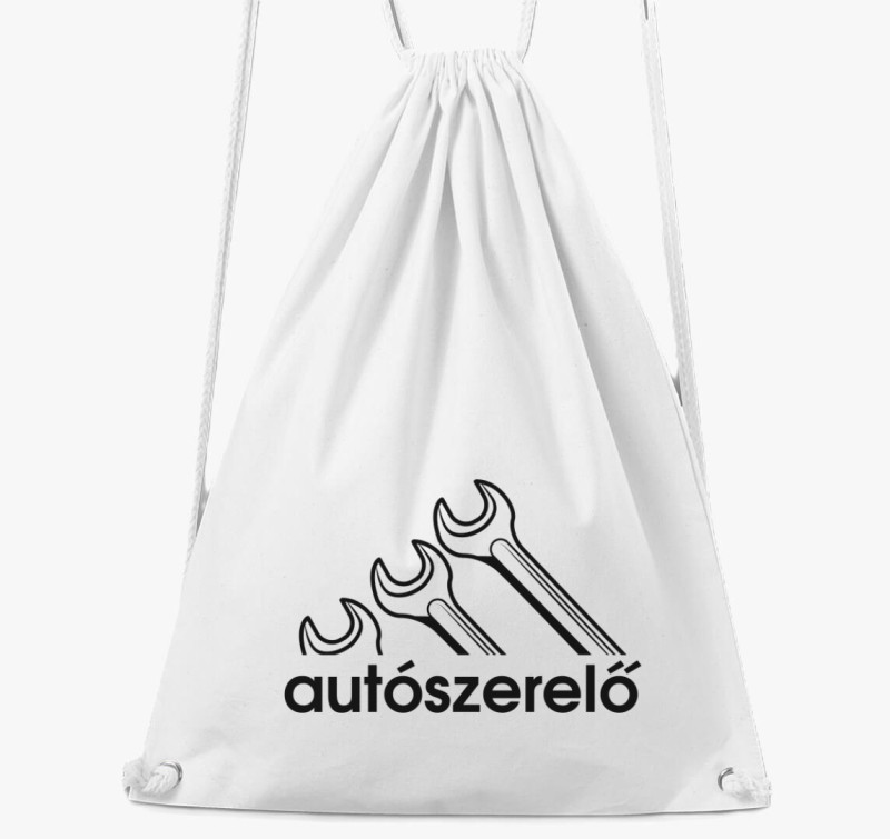 Autószerelő márka tornazsák — Fehér
