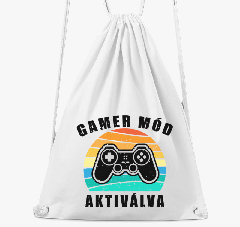 Gamer mód aktiválva tornazsák — Fehér