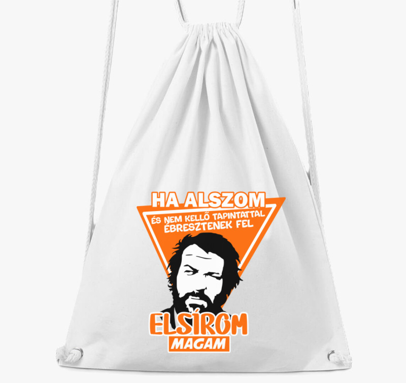 Bud Spencer mintás tornazsák — Fehér