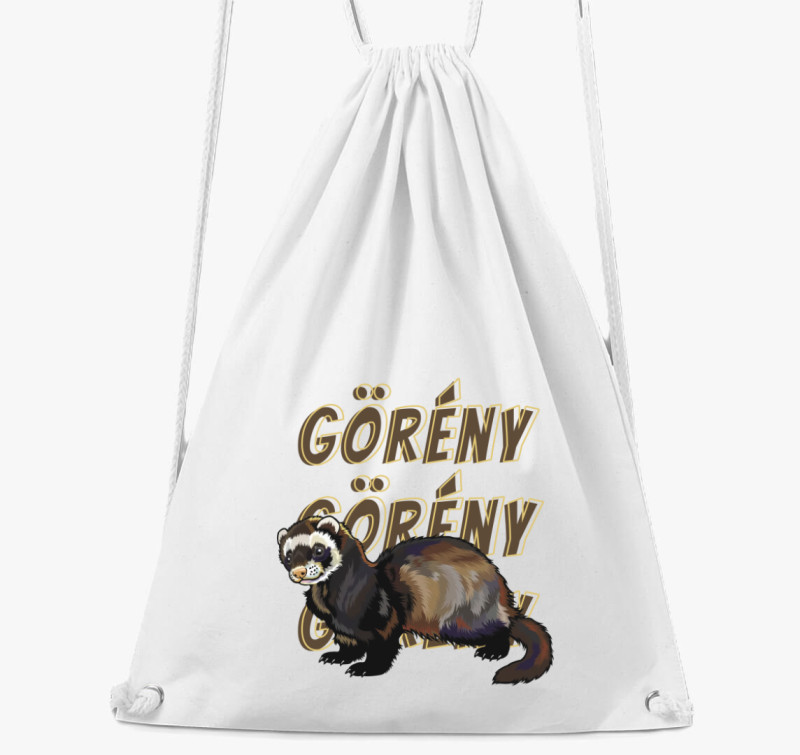 Görény mintás tornazsák — Fehér