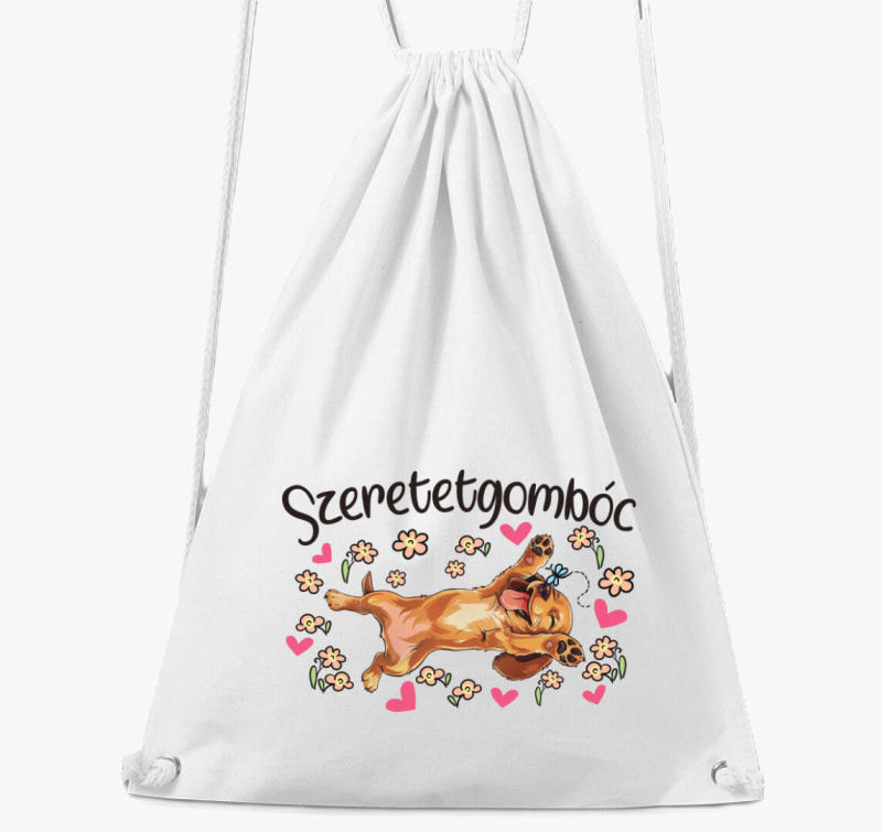 Tacsi a Szeretetgombóc tornazsák — Fehér