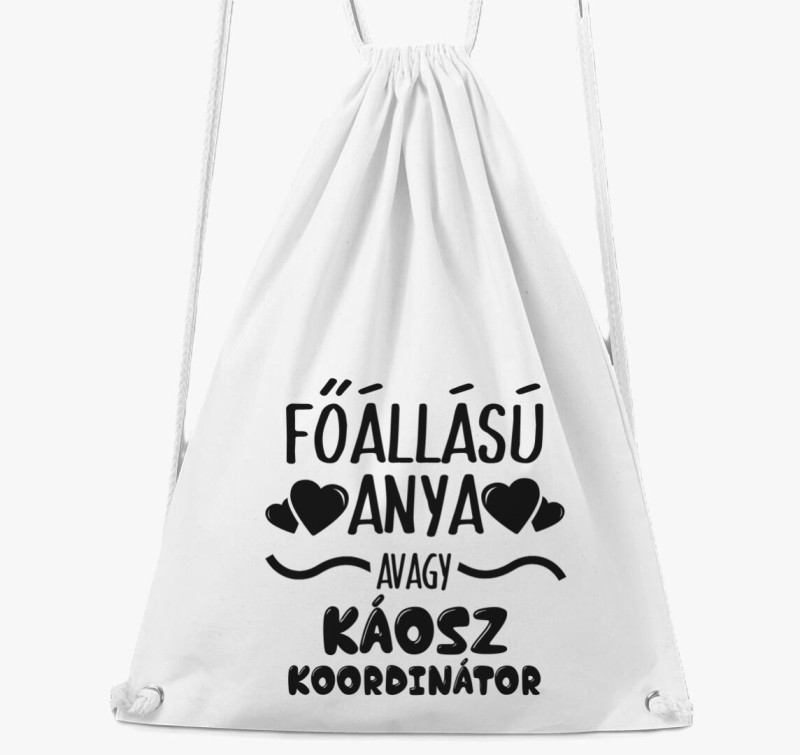 Főállású Anya tornazsák — Fehér