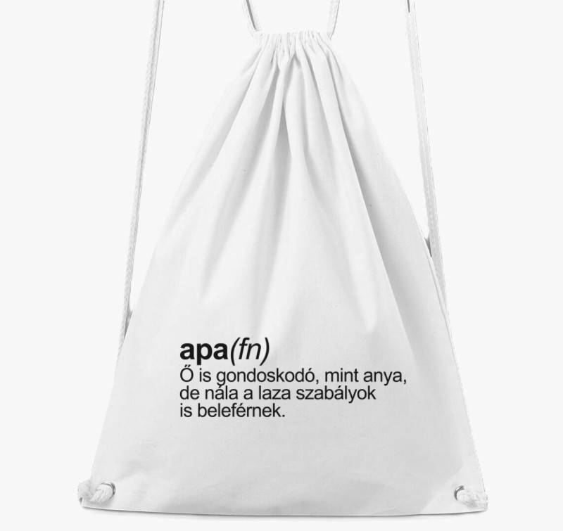 Apa mint főnév tornazsák — Fehér