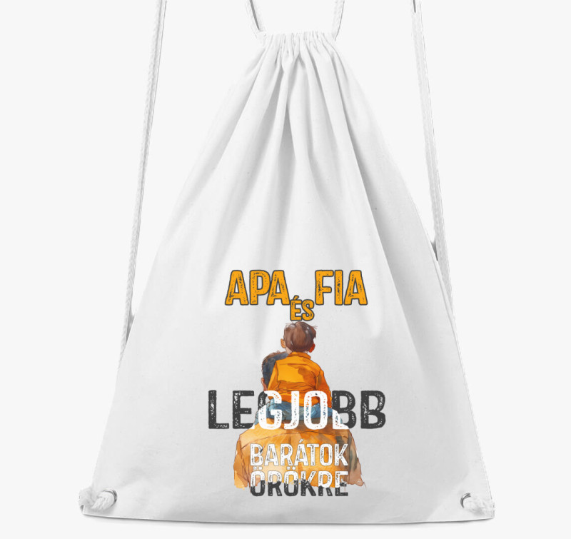 Apa és fia art tornazsák — Fehér