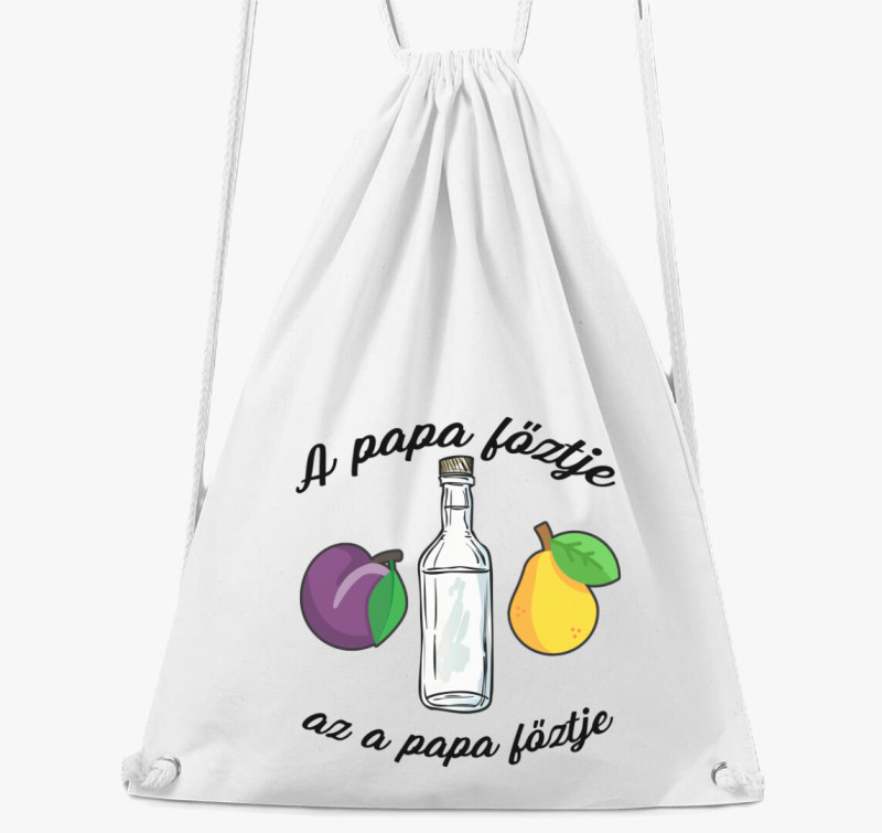 A papa főztje tornazsák — Fehér