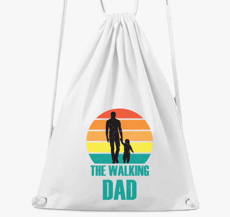 The walking dad mintás tornazsák — Fehér