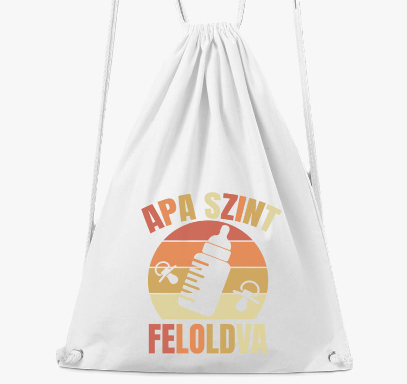 Apa szint feloldva tornazsák — Fehér