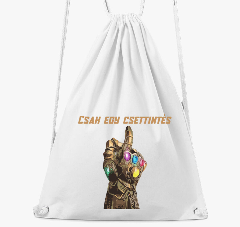 Csak egy csettintés Thanos kesztyűje tornazsák — Fehér