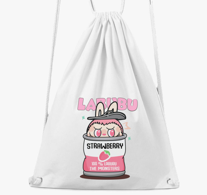 Strawberry labubu tornazsák  — Fehér