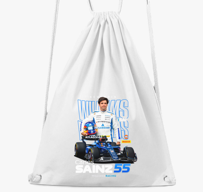 Carlos Sainz Williams tornazsák — Fehér