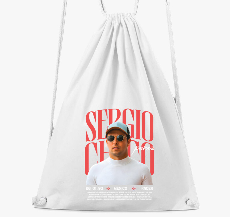 Sergio Perez tornazsák — Fehér