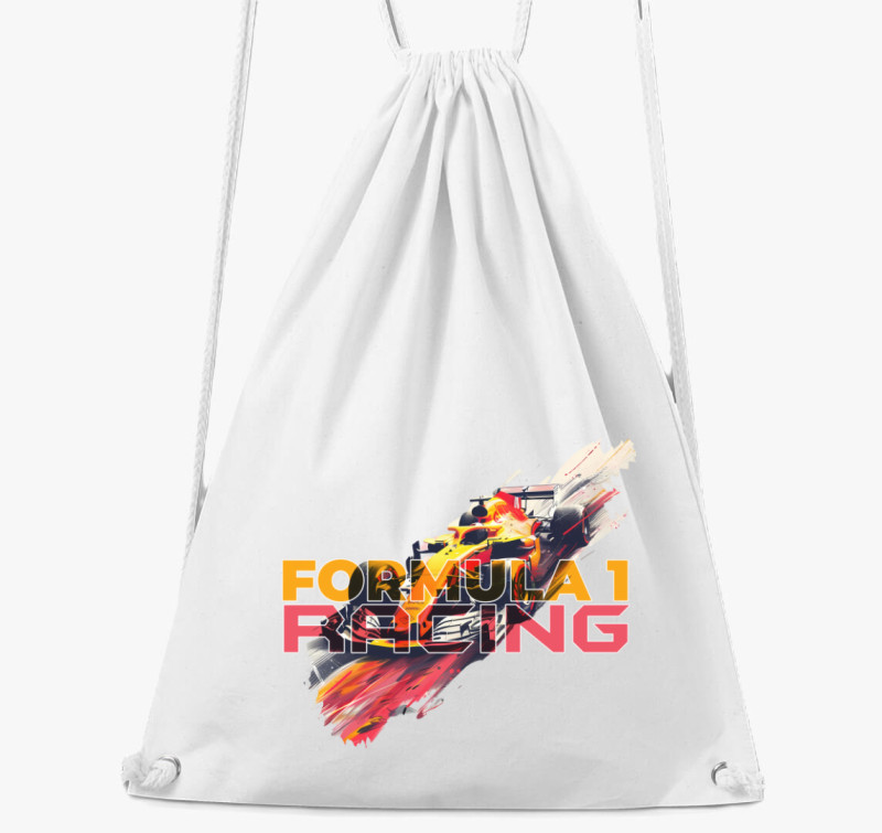 Formula 1 Racing tornazsák — Fehér