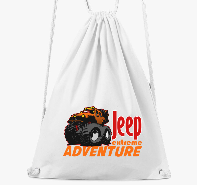 Jeep mintás tornazsák — Fehér