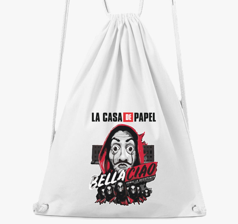 La Casa De Papel - Bella Ciao tornazsák — Fehér