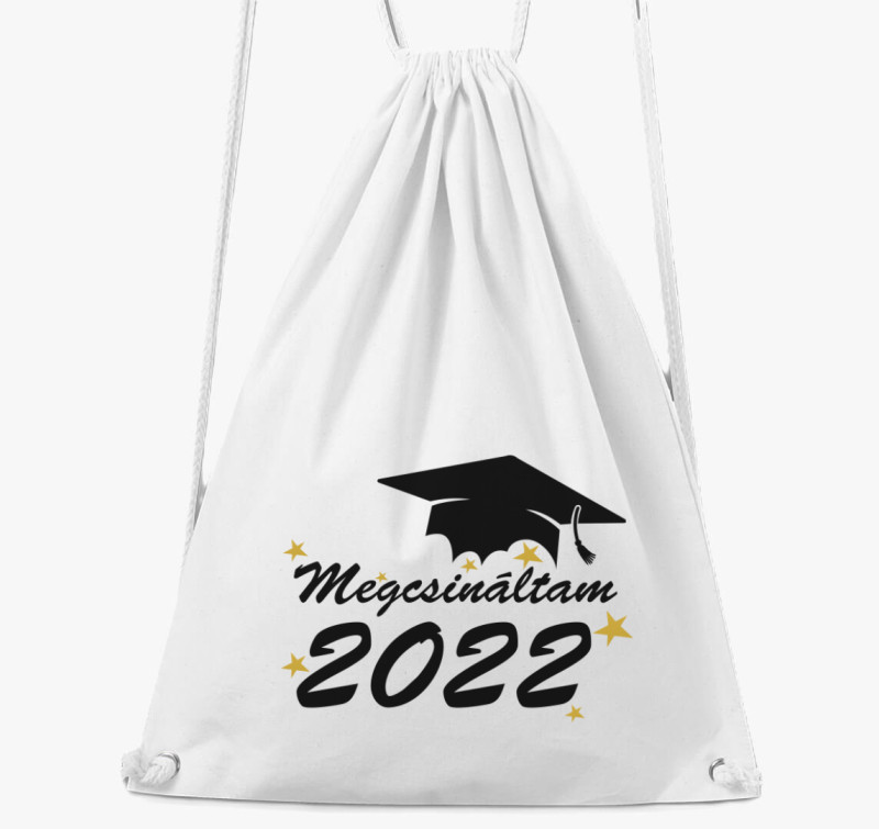 Megcsináltam 2022 ballagás tornazsák — Fehér
