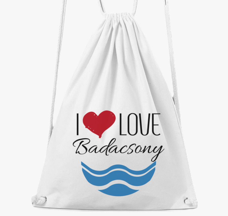 I love Badacsony tornazsák — Fehér