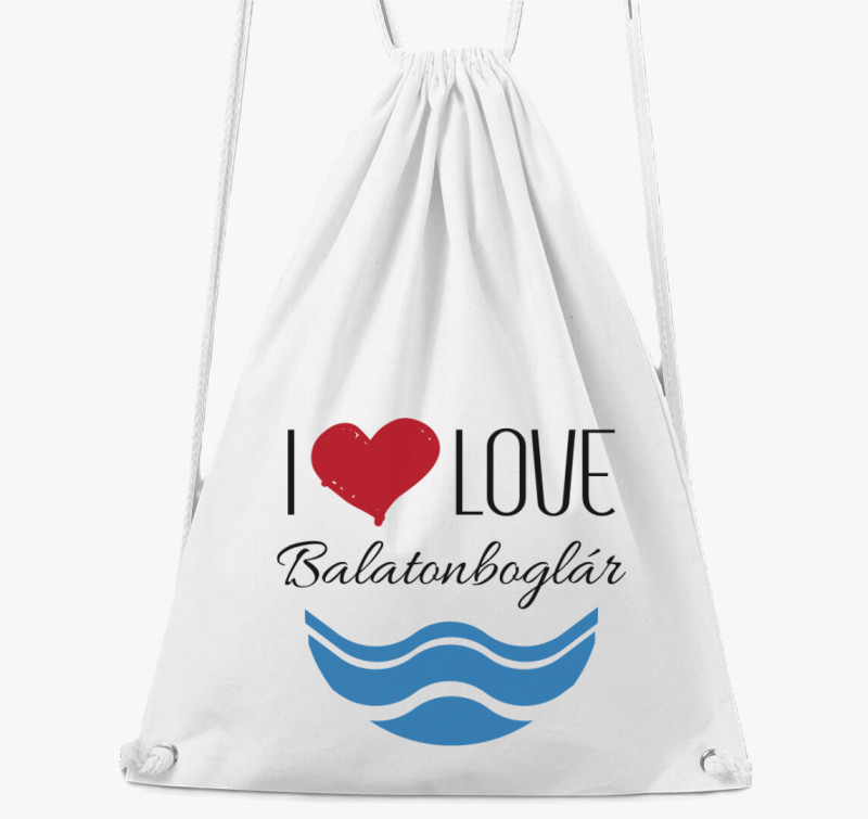 I love Balatonboglár tornazsák — Fehér