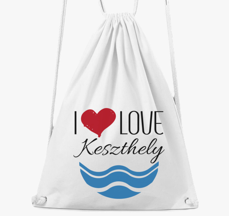 I love Keszthely tornazsák — Fehér