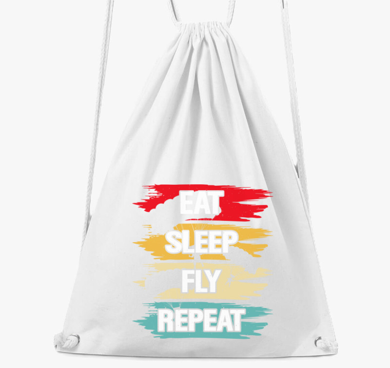 Eat sleep fly repeat tornazsák — Fehér