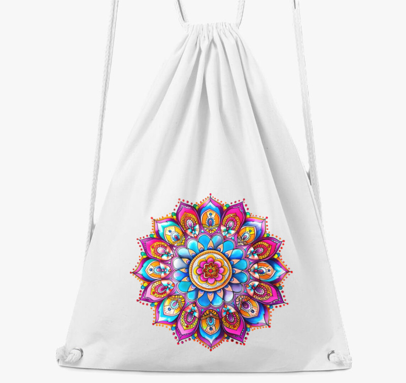 Mandala jel tornazsák — Fehér