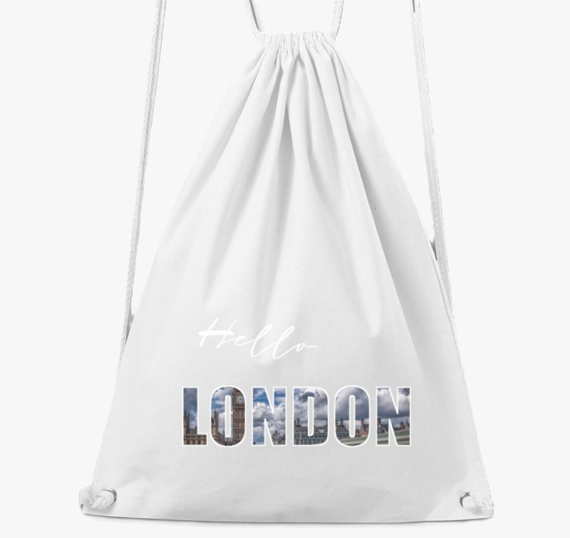Hello London tornazsák — Fehér