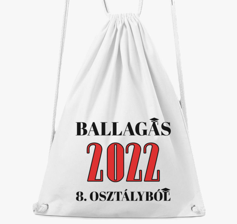 Ballagás 2022 8. osztályból tornazsák — Fehér