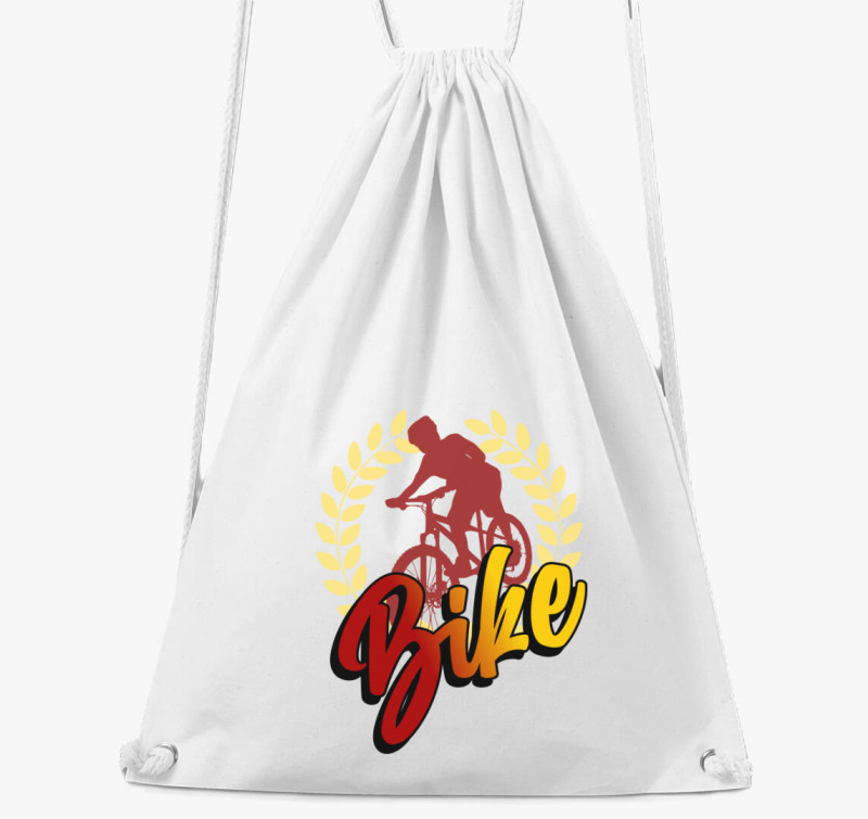 Bike mintás tornazsák — Fehér