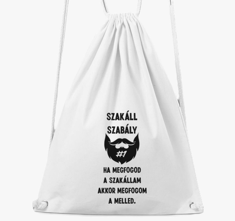 Szakáll szabály tornazsák — Fehér