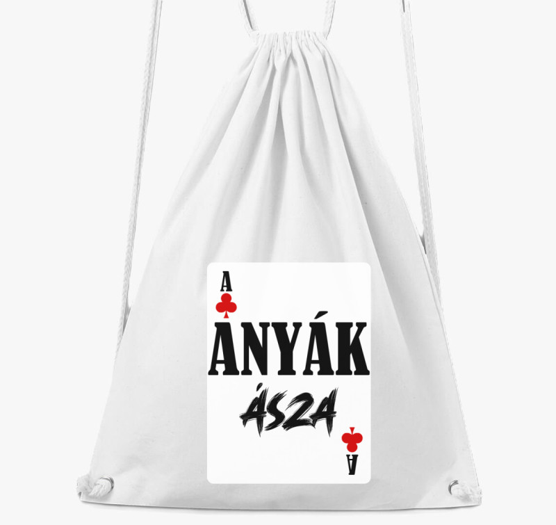 Anyák ásza kártyás tornazsák — Fehér