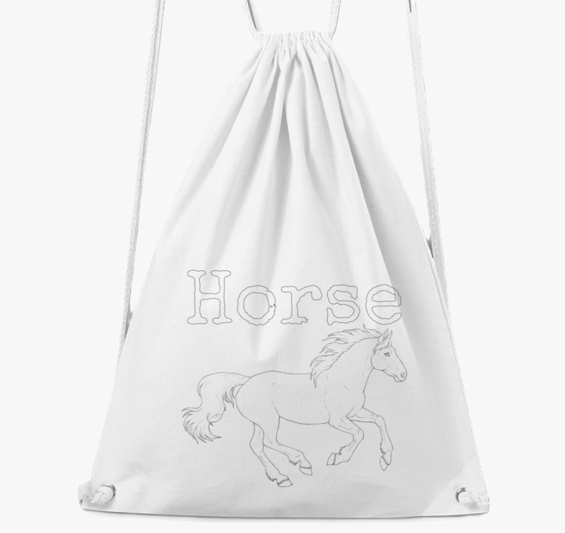 Horse feliratos tornazsák — Fehér