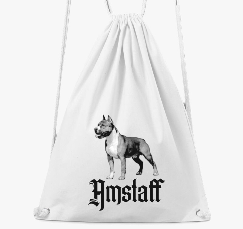 Amstaff kutya tornazsák — Fehér
