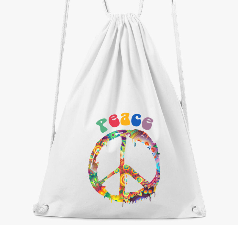 Peace jeles tornazsák — Fehér