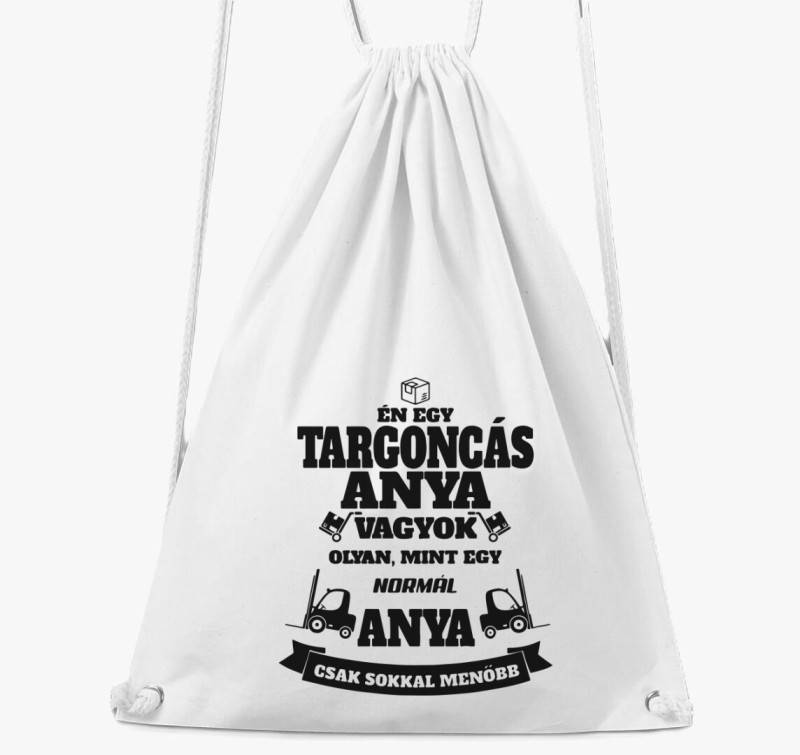 Targoncás anya tornazsák — Fehér