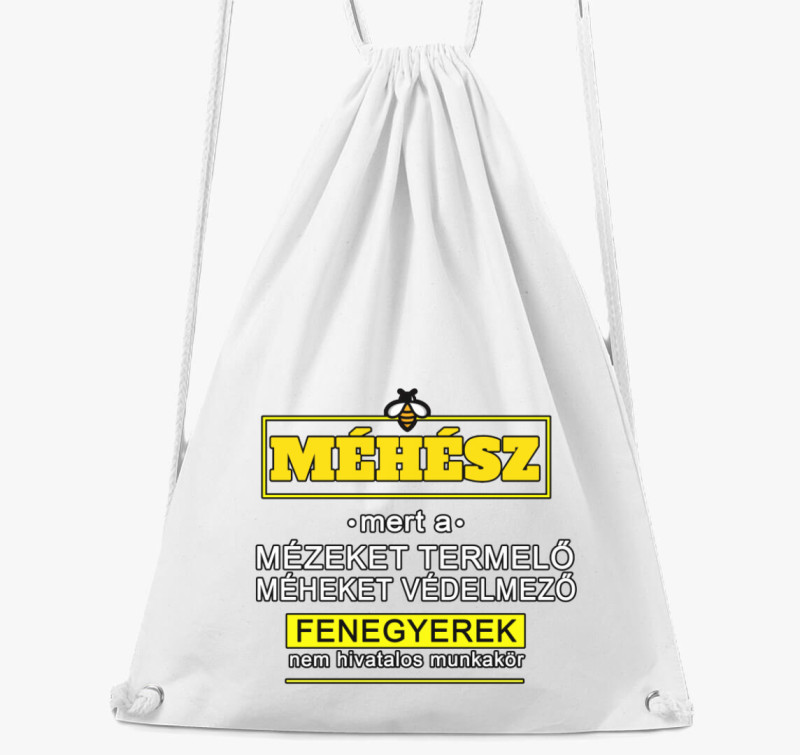 Méhész fenegyerek tornazsák — Fehér