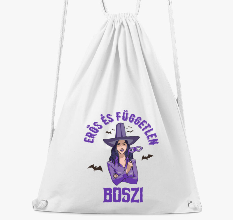 Erős és független boszi tornazsák — Fehér