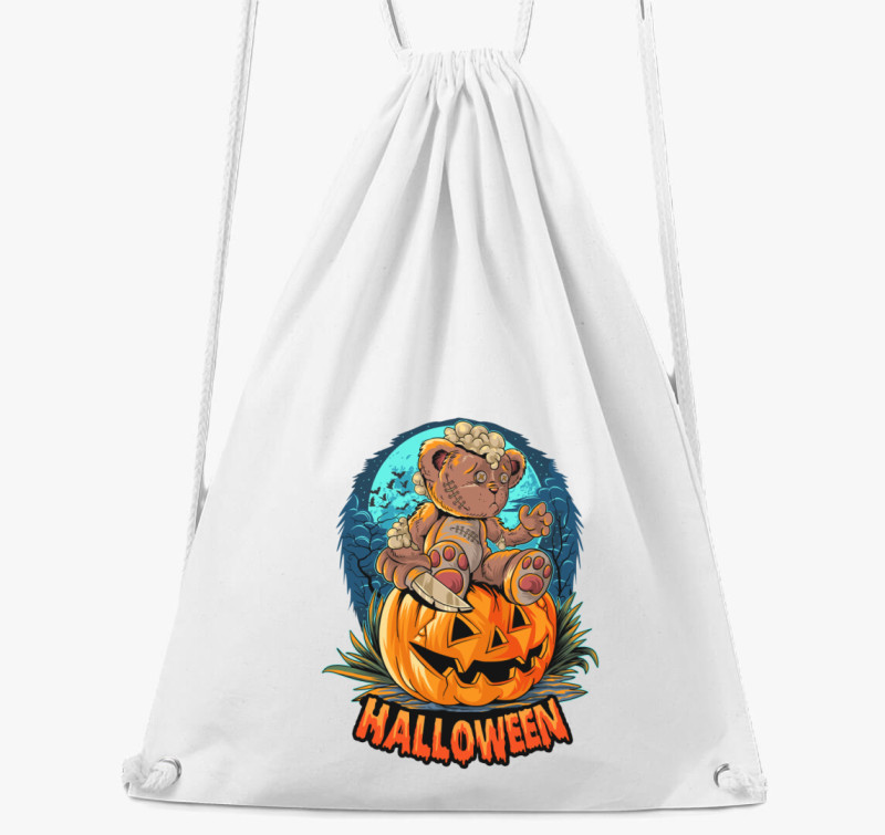 Teddy macis halloweeni tornazsák — Fehér