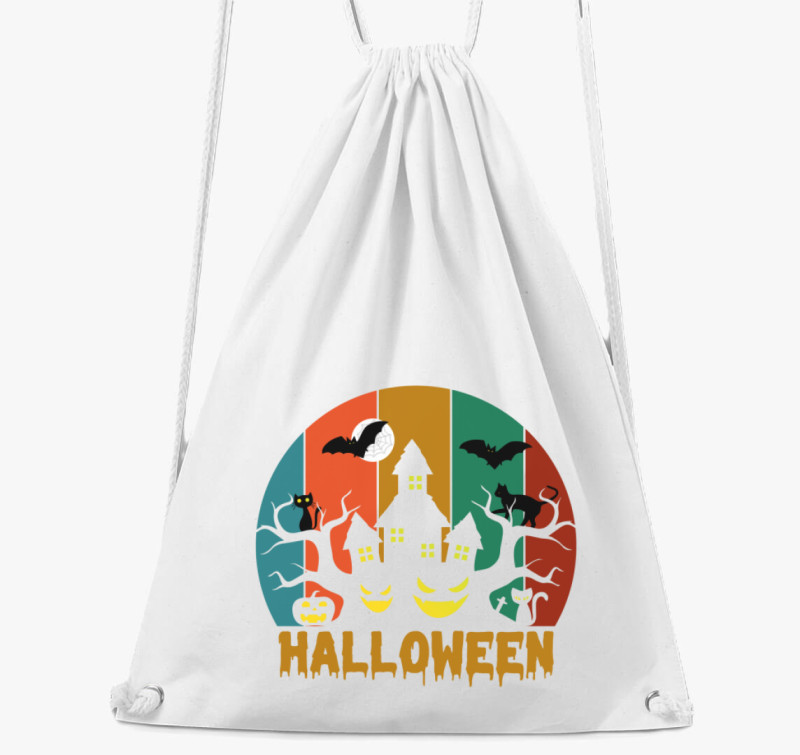 Halloweeni éjszaka tornazsák — Fehér