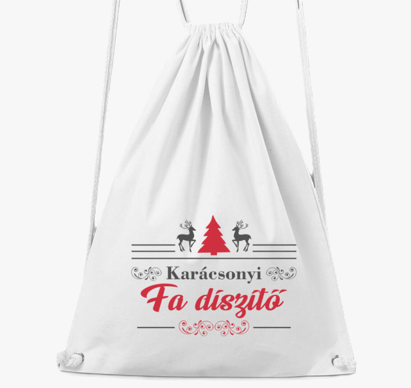 Karácsonyi fa díszítő tornazsák — Fehér