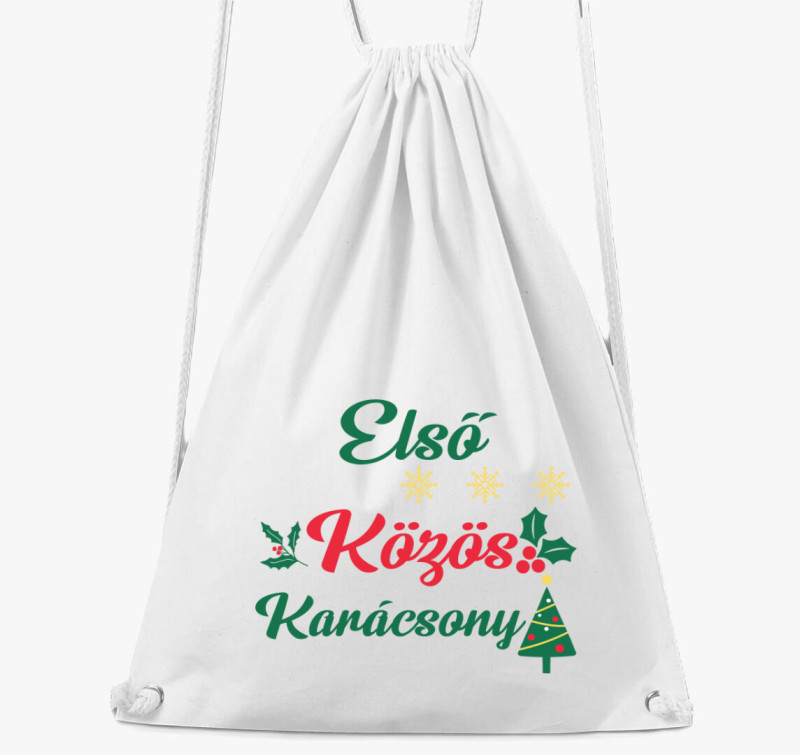 Első közös karácsony tornazsák — Fehér