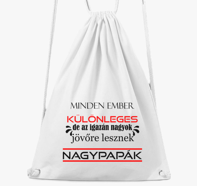 Különleges Nagypapák tornazsák — Fehér