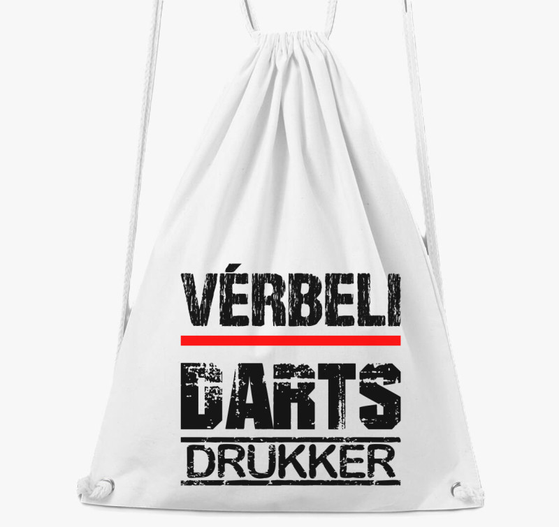 Vérbeli darts drukker tornazsák — Fehér